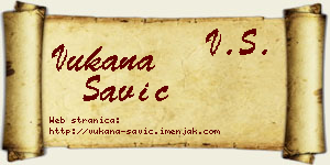 Vukana Savić vizit kartica